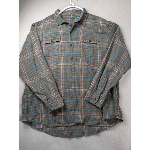 G.H. Bass & Co. Other - GH Bass & Co Mens XXL Plaid Flannel Button Down Shirt green Brown Long Sleeve